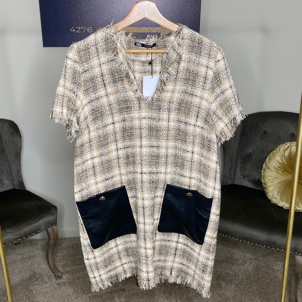 Zara tweed mini dress